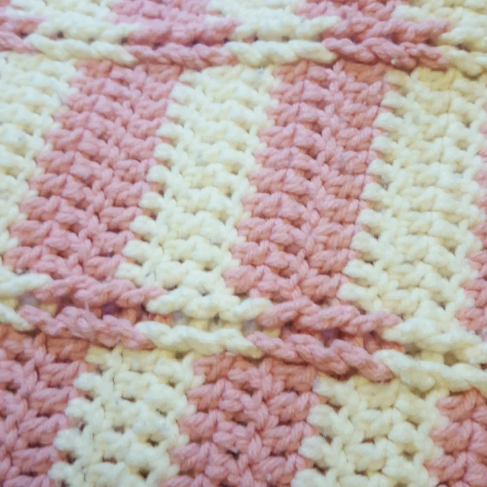 Hand crochet quilt